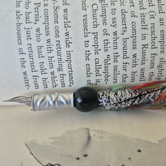 Vintange Murano Twisted  Galss Dip Nib Pen - Picture 5 of 10